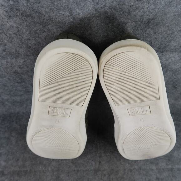 Time and Tru Shoes Womens 11 Sneakers Slip On Casual Quilted Green Fabric Flats - Picture 10 of 10